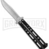 Bear & Son Butterfly Knife Black Steel - Clip Point Plain 1 Bear & Son Butterfly Knife Black Steel - Clip Point Plain -Best Knifes Shop Bear and Son Butterfly Black SW BHQ 135110 jr large