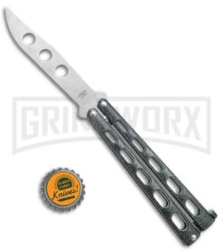 Bear & Son 114 Galaxy Butterfly Trainer Knife - Stonewash Dull -Best Knifes Shop Bear and Son Butterfly Trainer Black Sparkle SW BHQ 141044 jr bottlecap large