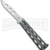 Bear & Son 114 Galaxy Butterfly Trainer Knife - Stonewash Dull -Best Knifes Shop Bear and Son Butterfly Trainer Black Sparkle SW BHQ 141044 jr large
