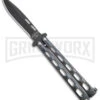 Bear & Son 115GX Galaxy Butterfly Knife - Black Plain 1 Bear & Son 115GX Galaxy Butterfly Knife - Black Plain -Best Knifes Shop Bear and Son Large Butterfly Galaxy Black BHQ 141493 jr large