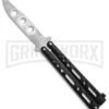 Benchmark Black Butterfly Trainer Knife - Stonewash Dull -Best Knifes Shop Benchmark Butterfly Rrainer Black SW BHQ 137773 td large