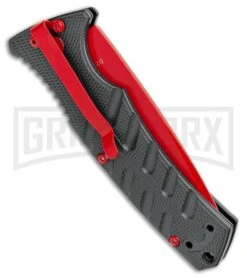 Boker Plus Black Widow Strike Automatic Knife - Drop Point Red -Best Knifes Shop Boker Black Widow Strike Drop DP Black Red 01BO434NSOI BHQ 97030 jr side large