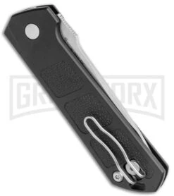 Boker Kihon Black Automatic Knife - Stonewash Plain -Best Knifes Shop Boker Burnley Kihon DP Auto SW BHQ 101389 jr side large