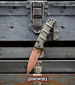 Boker Kalashnikov Desert Warrior Dagger Automatic Knife - Copper Plain -Best Knifes Shop Boker Desert Warrior Kalashnikov Dagger Automatic Knife OD Green Copper BHQ30436 kp tool box 3 web large