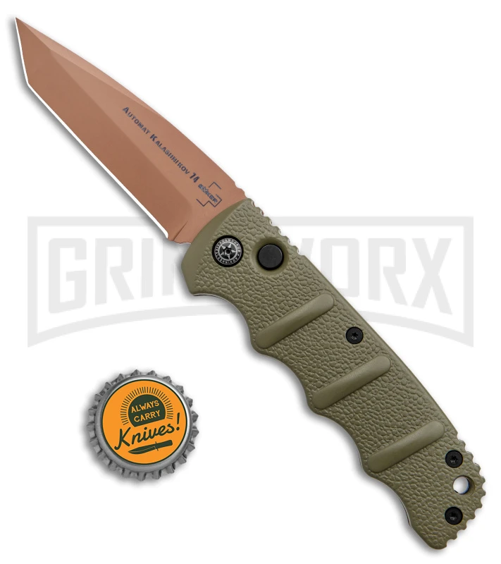 Boker Kalashnikov Desert Warrior Tanto Automatic Knife - Copper Plain 6 Boker Kalashnikov Desert Warrior Tanto Automatic Knife - Copper Plain - Image 4
