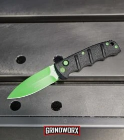 Boker Kalashnikov Automatic Knife - D2 Dagger Electric Green Plain -Best Knifes Shop Boker Green Mamba Kalashnikov Dagger Automatic Knife Electric Green BHQ 95401 kp metal web large