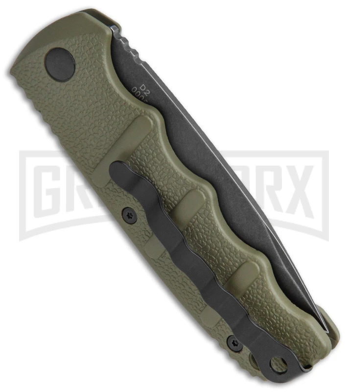 Boker Kalashnikov OD Green Automatic Knife - Drop Point Smokewash Plain 5 Boker Kalashnikov OD Green Automatic Knife - Drop Point Smokewash Plain - Image 3