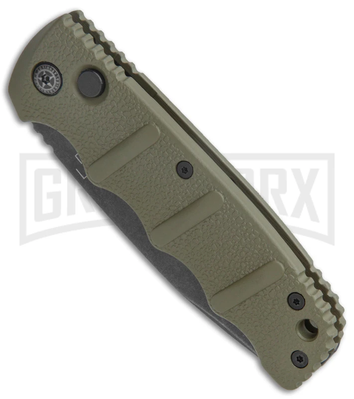 Boker Kalashnikov OD Green Automatic Knife - Drop Point Smokewash Plain 4 Boker Kalashnikov OD Green Automatic Knife - Drop Point Smokewash Plain - Image 2