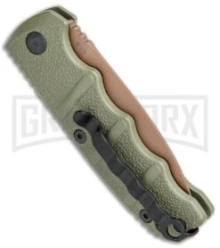 Boker Desert Warrior Mini Kalashnikov OD Green Automatic Knife - Copper Plain -Best Knifes Shop Boker Kalashnikov Automat 74 AUSB OD Green jr side 1 large