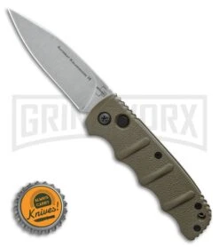 Boker Kalashnikov OD Green Automatic Knife - SW Plain -Best Knifes Shop Boker Kalashnikov Automatic Knife OD Green 3.25 XHP Satin BHQ 92085 LS Bottlecap large