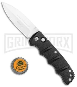 Boker Kalashnikov Black Automatic Knife - D2 Satin Plain -Best Knifes Shop Boker Kalashnikov Dagger Black Satin BHQ 9485 or BHQ 110509 jr bottlecap large