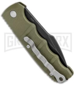 Boker Kalashnikov OD Green Automatic Knife - D2 Harpoon Smokewash Plain -Best Knifes Shop Boker Kalashnikov Harpoon Auto OD Green Smokewash 01KALS123NSOI BHQ 132735 jr side large