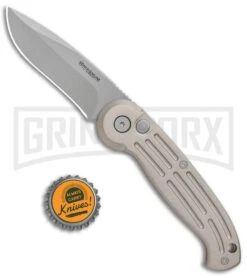 Boker Magnum Speedmaster Champagne Automatic Knife - Bead Blast Plain -Best Knifes Shop Boker Magnum DP Auto Champagne BB 01BO007 BHQ 0099 jr bottlecap large