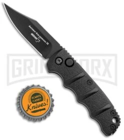 Boker Mini Kalashnikov Black Bowie Automatic Knife - Black Plain -Best Knifes Shop Boker Mini Kalashnikov Bowie Auto Black BHQ 96965 jr bottlecap large