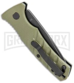 Boker Mini Strike Automatic Knife OD Green - Drop Point Black SW Plain 8 Boker Mini Strike Automatic Knife OD Green - Drop Point Black SW Plain -Best Knifes Shop Boker Mini Strike Auto OD Green Smokewash 01BO437NSOI BHQ 99630 jr side large