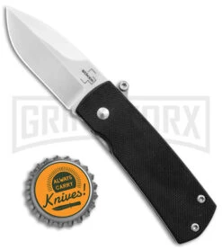 Boker Plus Shamsher Black Automatic Liner Lock Knife - Satin Plain -Best Knifes Shop Boker Plus Shamsher Auto LL Black G 10 Satin BHQ 139170 jr bottlecap large