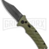 Boker Plus Strike OD Green Automatic Knife - Bowie Black Stonewash Plain 1 Boker Plus Strike OD Green Automatic Knife - Bowie Black Stonewash Plain -Best Knifes Shop Boker Plus Strike Bowie Auto OD Green Black Wash BHQ 125301 jr large