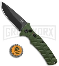 Boker Plus Strike OD Green Automatic Knife - Drop Point Black Plain 9 Boker Plus Strike OD Green Automatic Knife - Drop Point Black Plain -Best Knifes Shop Boker Plus Strike DP Auto OD Green Black BHQ 97033 jr bottlecap large