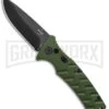 Boker Plus Strike OD Green Automatic Knife - Drop Point Black Plain -Best Knifes Shop Boker Plus Strike DP Auto OD Green Black BHQ 97033 jr large