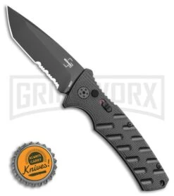 Boker Plus Strike Automatic Knife - Tanto Black Serrated 13 Boker Plus Strike Automatic Knife - Tanto Black Serrated -Best Knifes Shop Boker Plus Strike Tanto Automatic Knife 3.25 Black Serr 01BO401N LS Bottlecap large