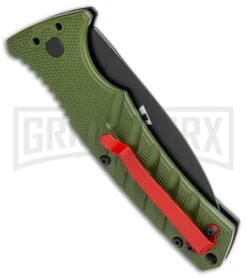 Boker Warhawk Strike Automatic Knife - Dagger -Best Knifes Shop Boker Plus Warhawk Strike Dagger Auto Green Black BHQ 113922 jr side large