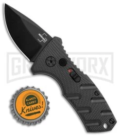 Boker Stubby Strike Black Automatic Knife CA Legal - Black -Best Knifes Shop Boker Stubby Strike CA Legal Auto Black 01BO441NSOI BHQ 99647 jr bottlecap large