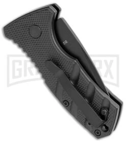 Boker Stubby Strike Black Automatic Knife CA Legal - Black -Best Knifes Shop Boker Stubby Strike CA Legal Auto Black 01BO441NSOI BHQ 99647 jr side large
