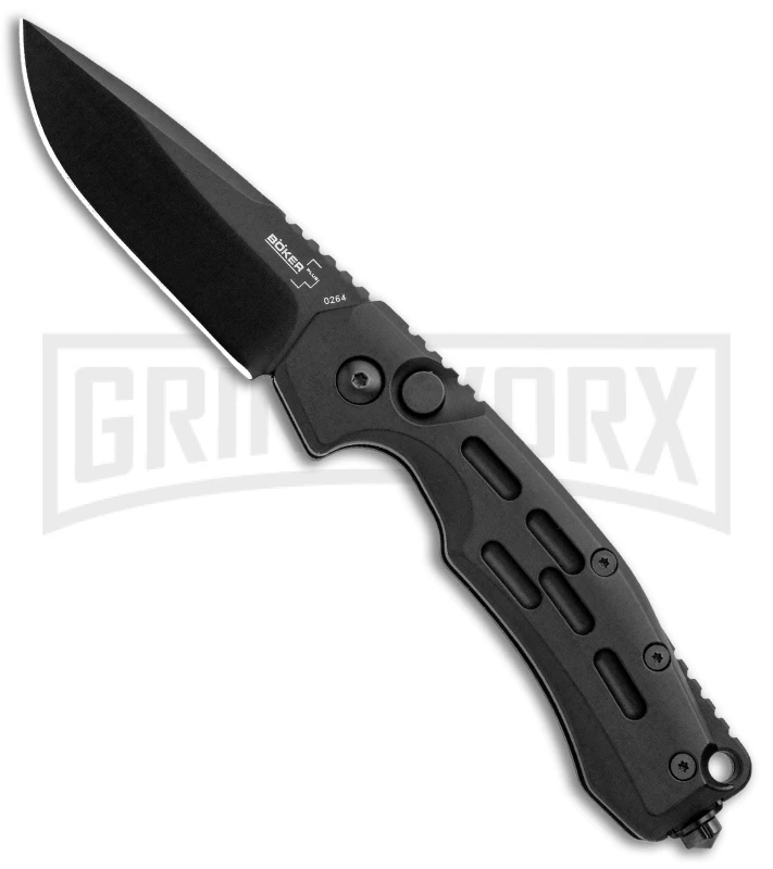 Boker Thunder Storm Automatic Knife Black - Black Plain 3 Boker Thunder Storm Automatic Knife Black - Black Plain