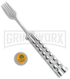Caliber Gourmet Silver Fork Butterfly Trainer 9 Caliber Gourmet Silver Fork Butterfly Trainer -Best Knifes Shop Caliber Gourmet Silver Fork Butterfly trainer BP 19522 er size large