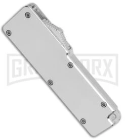 Chud Silver OTF Automatic Knife - Satin Tanto Plain 7 Chud Silver OTF Automatic Knife - Satin Tanto Plain -Best Knifes Shop Chud Mini Silver OTF Auto Satin Tanto GX 38494 jr spine large