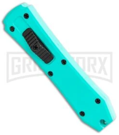 Coffin Blaster Aqua Blue DA/OTF Automatic Knife - Black Plain -Best Knifes Shop Coffin Blaster Aqua Blue DA OTF Auto Black Plain GX 35363 jr spine large