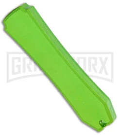 Coffin Blaster Metallic Green DA/OTF Automatic Knife - Black Plain -Best Knifes Shop Coffin Blaster Metallic Green DA OTF Auto Black GX 38492 jr side large