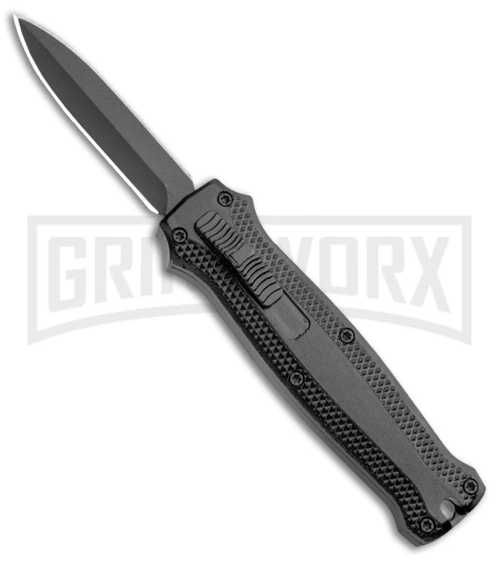 Coffin Blaster 2.0 Tactical Black Textured DA/OTF Automatic Knife - Black Plain 3 Coffin Blaster 2.0 Tactical Black Textured DA/OTF Automatic Knife - Black Plain