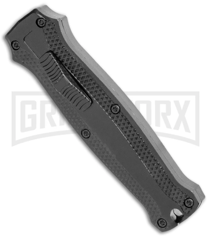 Coffin Blaster 2.0 Tactical Black Textured DA/OTF Automatic Knife - Black Plain 4 Coffin Blaster 2.0 Tactical Black Textured DA/OTF Automatic Knife - Black Plain - Image 2