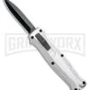 Coffin Blaster 2.0 Textured Silver DA/OTF Automatic 440 Knife (2" Black Satin) 1 Coffin Blaster 2.0 Textured Silver DA/OTF Automatic 440 Knife (2" Black Satin) -Best Knifes Shop Coffin Blaster Textured Silver DA OTF Auto Black GX 34911 jr 2 large