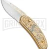 Custom Russian Gold Lion Automatic Knife - Polish Plain 1 Custom Russian Gold Lion Automatic Knife - Polish Plain -Best Knifes Shop Custom Russian Gold Lion Auto Polish RV HC2 LION GX 31052 jr large