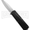 Daggerr Knives Koschei Black Aluminum Double Action OTF Knife - Satin Plain