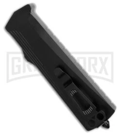 Daggerr Knives Koschei Jade G-10/Al Double Action OTF Knife - Black Plain -Best Knifes Shop Daggerr Knives Koschei Double Action OTF Knife Jade G 10 Aluminum 3in Black BHQ 182325 td side large