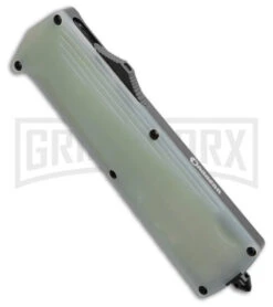 Daggerr Knives Koschei Jade G-10/Al Double Action OTF Knife - Black Plain -Best Knifes Shop Daggerr Knives Koschei Double Action OTF Knife Jade G 10 Aluminum 3in Black BHQ 182325 td spine large