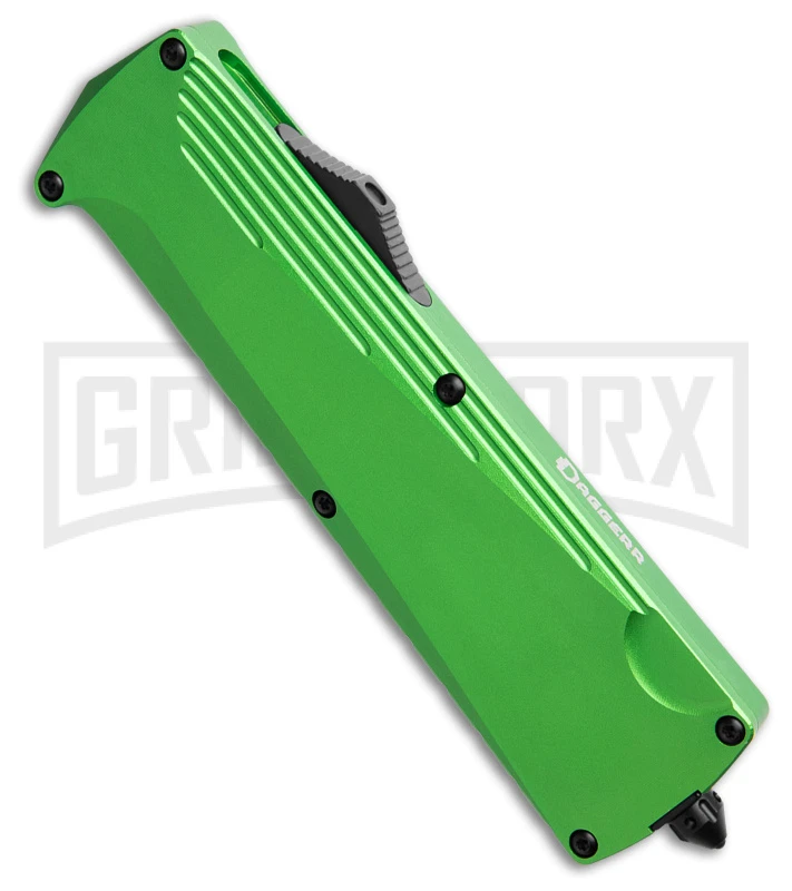 Daggerr Knives Koschei Poison Green Aluminum Double Action OTF Knife - SW Plain 4 Daggerr Knives Koschei Poison Green Aluminum Double Action OTF Knife - SW Plain - Image 2