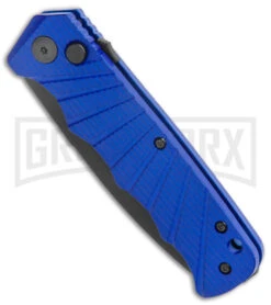 Delta Force Blue Auto Knife - Black Serrated 7 Delta Force Blue Auto Knife - Black Serrated -Best Knifes Shop Delta Force Auto Blue Aluminum Black Serr GX 38231 jr spine large