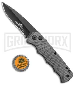 Delta Force Automatic Knife Gray Aluminum - Black Partially Serrated 9 Delta Force Automatic Knife Gray Aluminum - Black Partially Serrated -Best Knifes Shop Delta Force Auto Gray Molded Plastic Black Partially Serrated GX 33545 jr bottlecap large