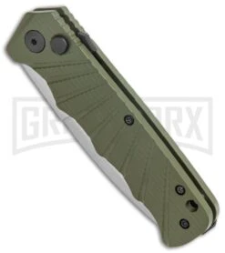 Delta Force Automatic Knife Green Aluminum - Satin Partially Serrated -Best Knifes Shop Delta Force Auto Green Aluminum Satin Partially Serr GX 38066 jr spine large