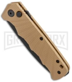Delta Force Automatic Knife Tan Aluminum - Black Serrated -Best Knifes Shop Delta Force Auto Tan Aluminum Black Serr GX 34164 jr spine large