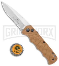 Delta Force Automatic Knife Tan Aluminum -Satin Serrated 9 Delta Force Automatic Knife Tan Aluminum -Satin Serrated -Best Knifes Shop Delta Force Auto Tan Aluminum Satin Serr GX 38096 jr bottlecap large