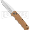Delta Force Automatic Knife Tan Aluminum -Satin Serrated -Best Knifes Shop Delta Force Auto Tan Aluminum Satin Serr GX 38096 jr large