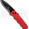 Delta Force Red Aluminum Automatic Knife- Black Serr -Best Knifes Shop Delta Force Automatic Knife Red Aluminum Black Serr GX 41280 KC 2 large