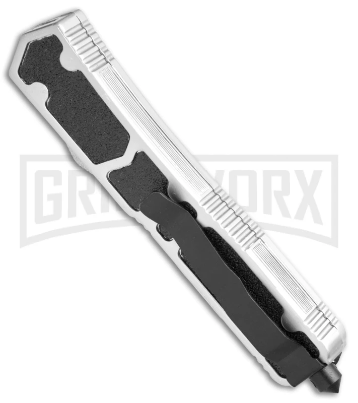 Delta Force Silver D/A OTF Automatic Knife - Black Serr 5 Delta Force Silver D/A OTF Automatic Knife - Black Serr - Image 3