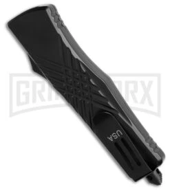 Demolisher OTF Automatic Knife Clip Point Black - Two Tone Plain -Best Knifes Shop Demolisher OTF Automatic Knife Clip Point Black Two Tone Plain GX 42351 hd side large