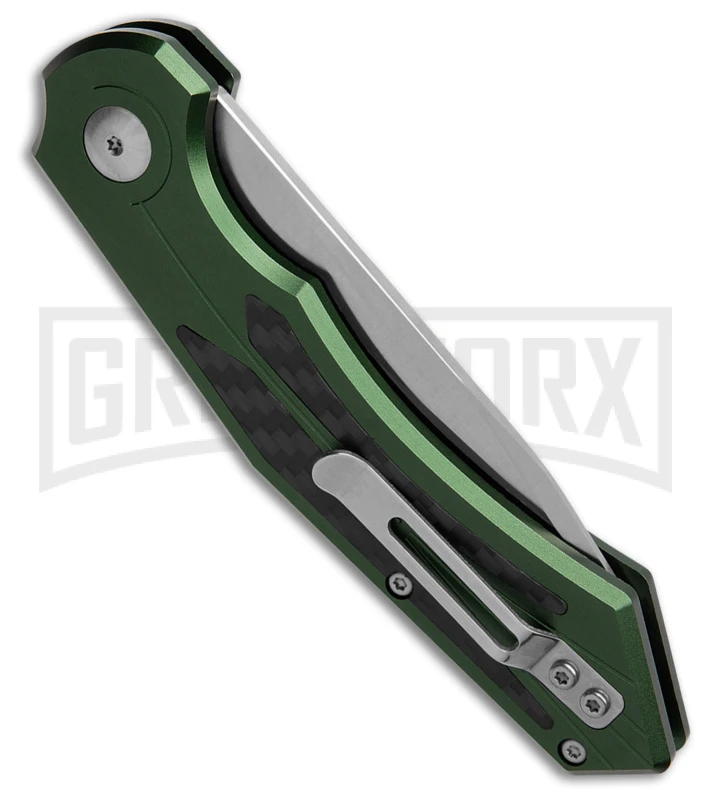 Diablo Automatic Knife Green Aluminum - Satin Plain 5 Diablo Automatic Knife Green Aluminum - Satin Plain - Image 3